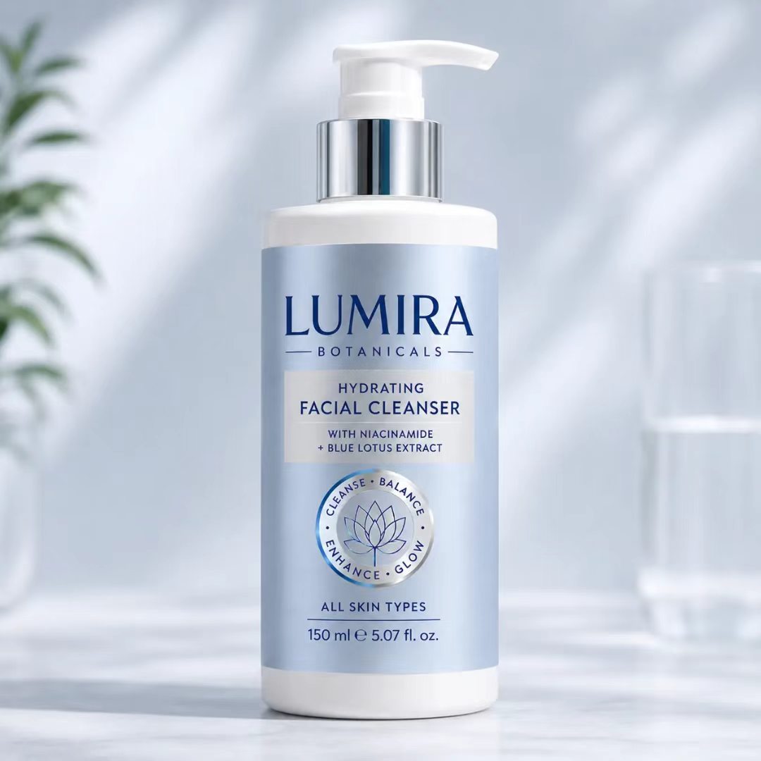 Luxury Skincare Labels - Luksusowa, niestandardowa, niebiesko-srebrna foliowa etykieta BOPP