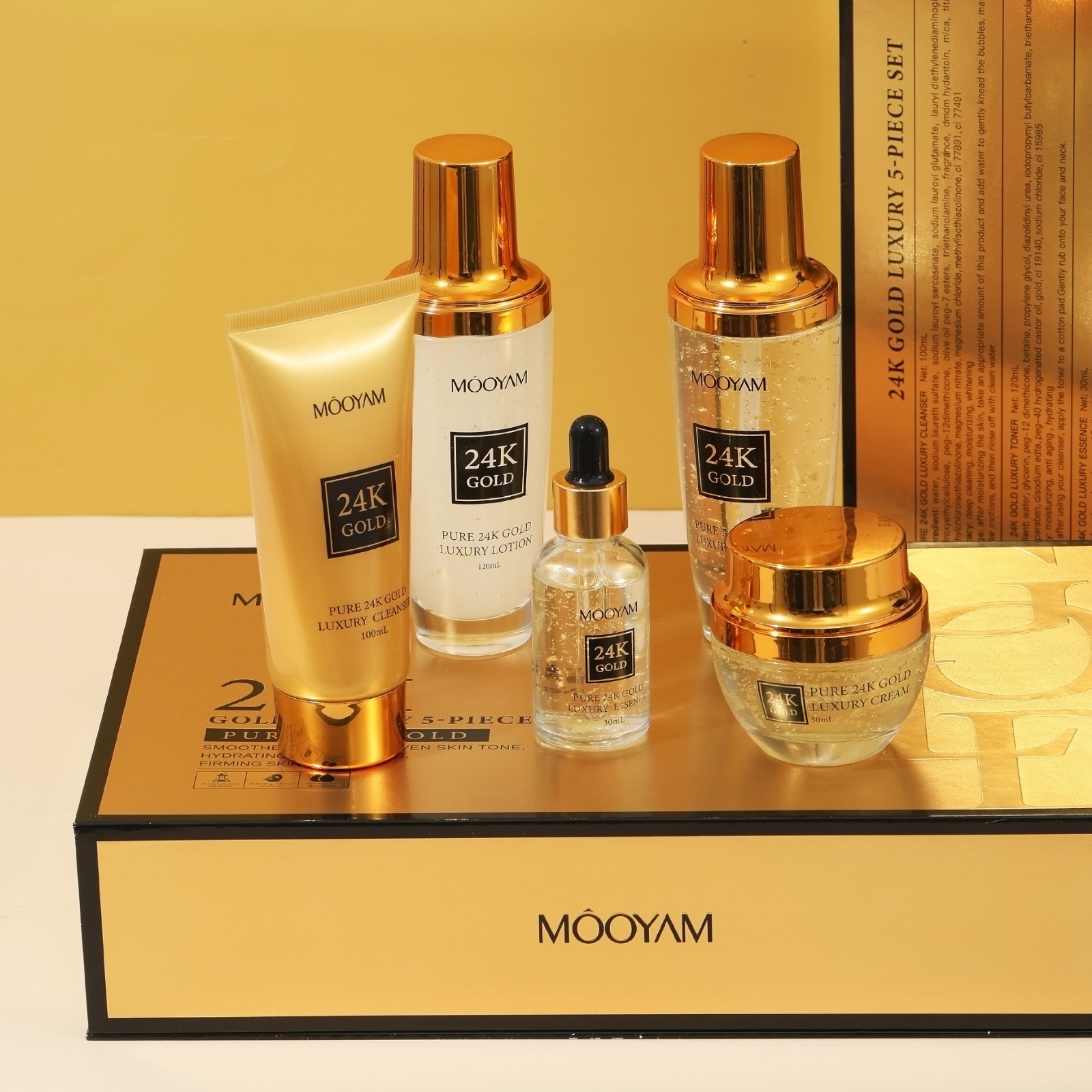 Luxury Skincare Lines - Złoty zestaw 24K LUXURY nawilżający i