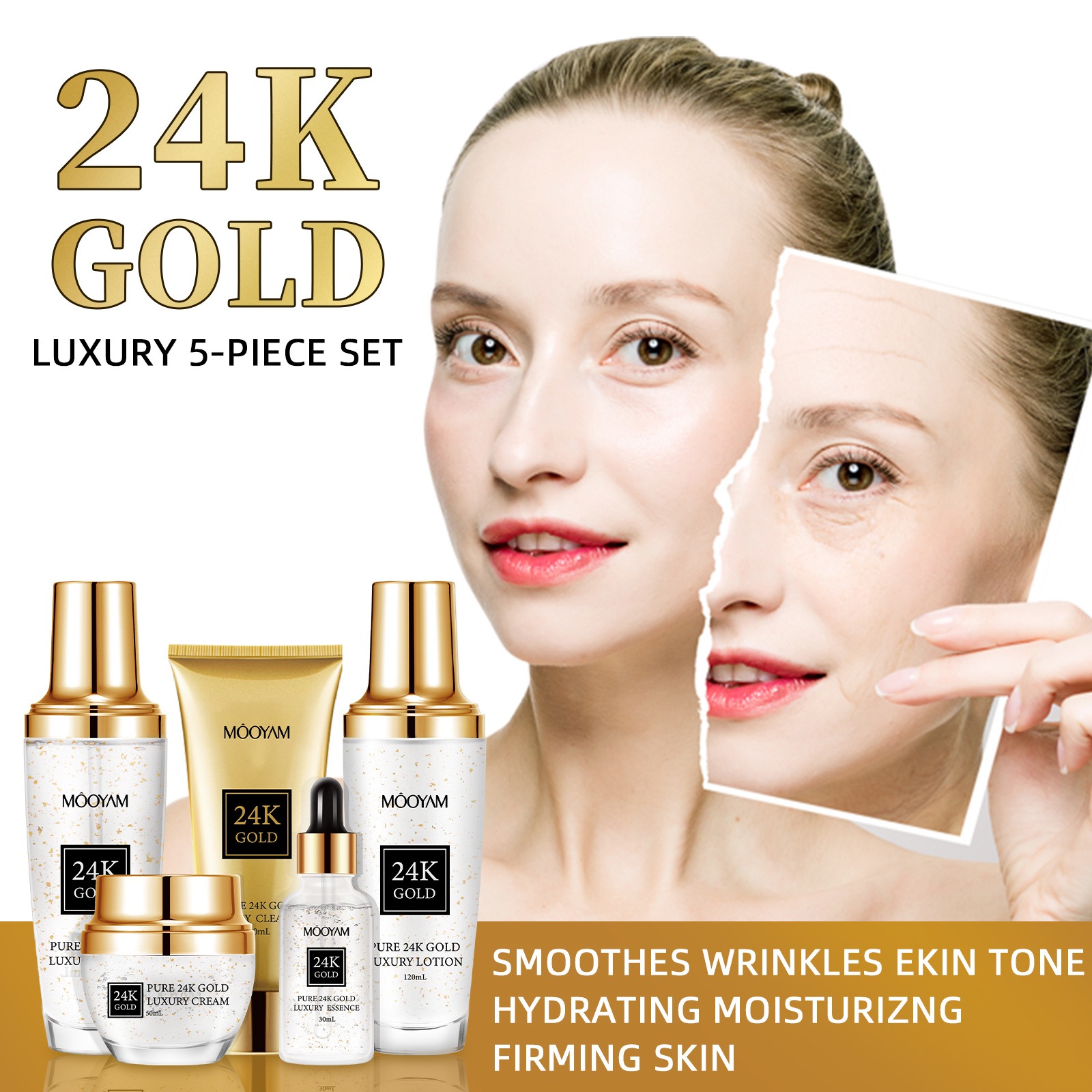 Złoty zestaw 24K LUXURY nawilż – Luxury Skincare Lines recenzja i cena